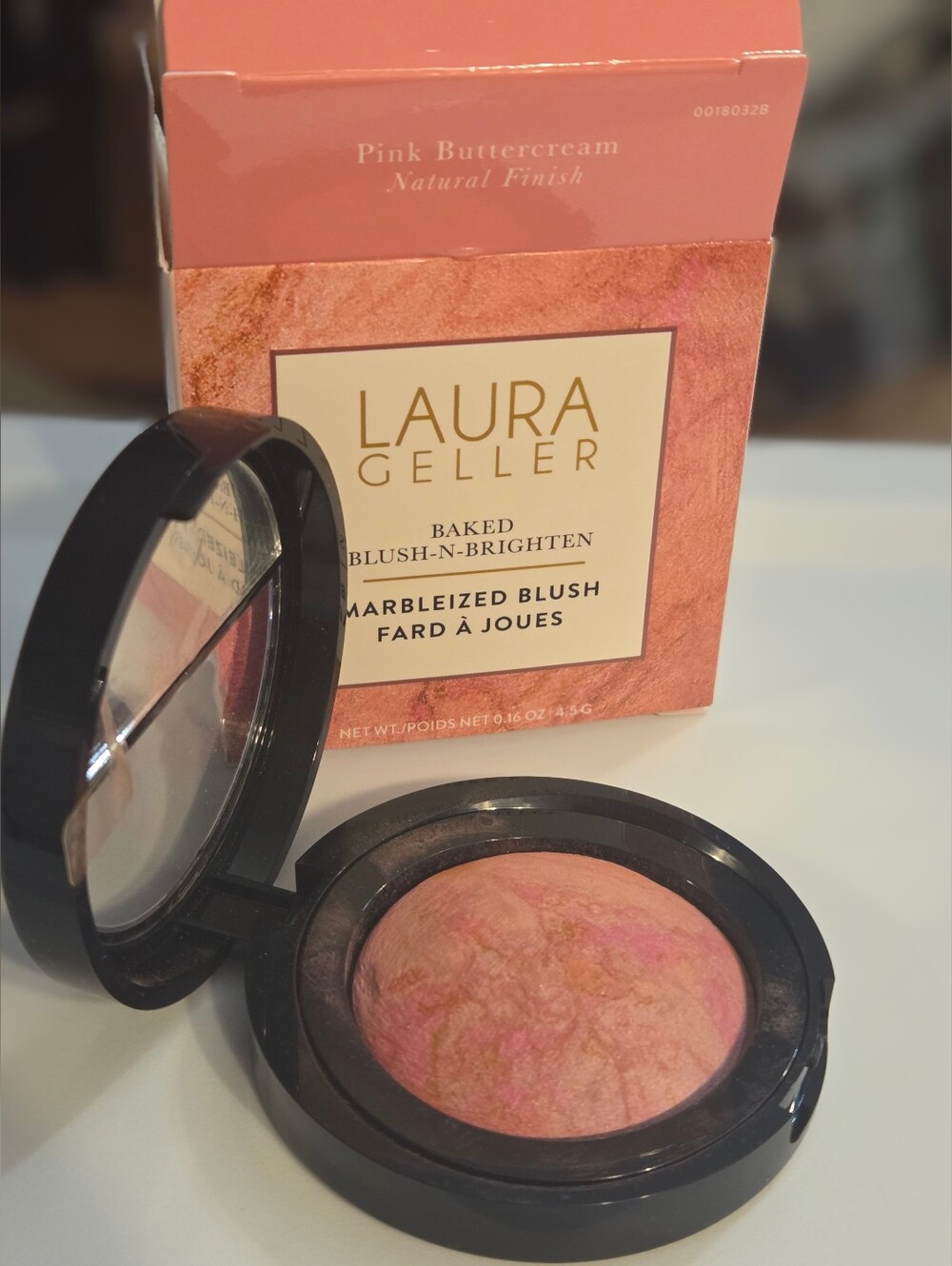Laura Geller Baked Blush-n-Brighten Marbleized Pink Buttercream Satin Finish